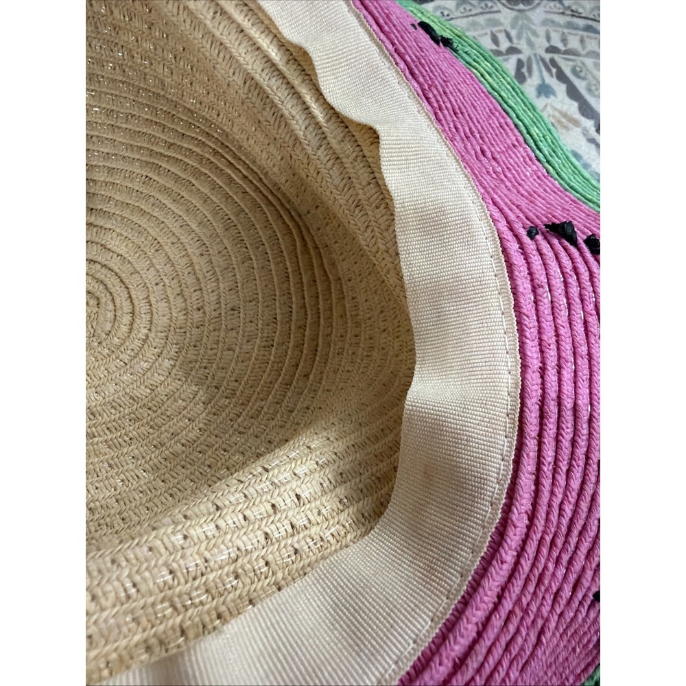 Watermelon Sun Hat Small Girl Child Straw Headband - Picture 10 of 13